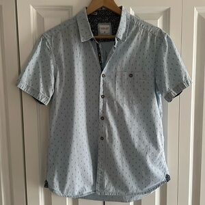 Blue Short Sleeve Button Down Shirt